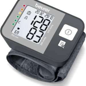 Beurer BC 27 Wrist Blood Pressure Monitor with Arrhythmia Detection, Fully Automatic Blood Pressure and Pulse Measurement, Risk Indicator, for Wrist Circumference of 14-19.5 cm, Medical Device
