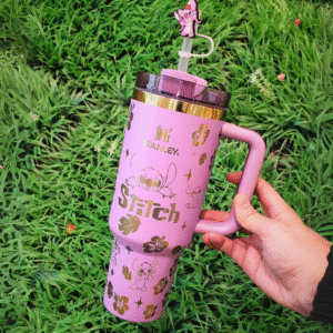 🔥40oz Stitch Insulated Tumbler 🥰 Straw Topper as Free Gift🎁